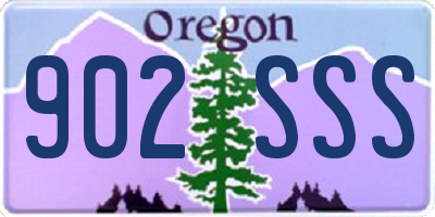 OR license plate 902SSS
