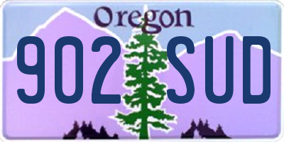 OR license plate 902SUD