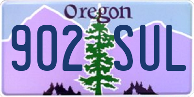 OR license plate 902SUL