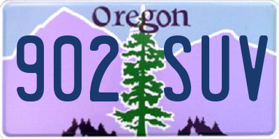 OR license plate 902SUV