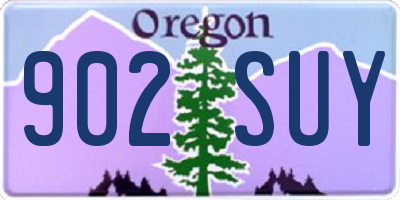 OR license plate 902SUY