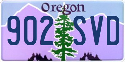 OR license plate 902SVD