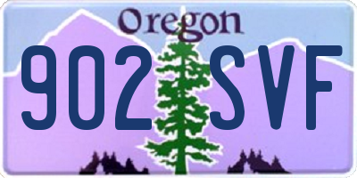 OR license plate 902SVF