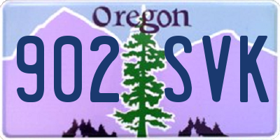 OR license plate 902SVK