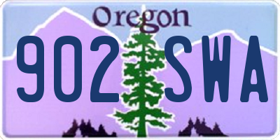 OR license plate 902SWA
