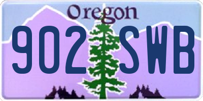 OR license plate 902SWB