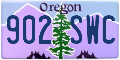OR license plate 902SWC