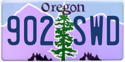 OR license plate 902SWD