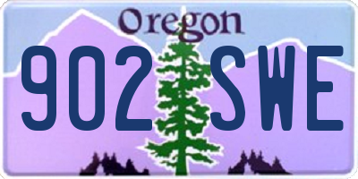 OR license plate 902SWE