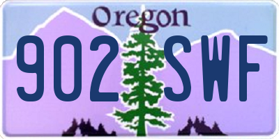 OR license plate 902SWF