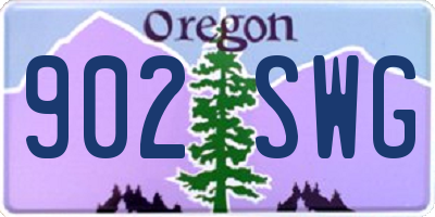 OR license plate 902SWG