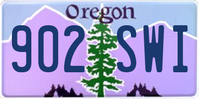OR license plate 902SWI