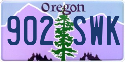 OR license plate 902SWK