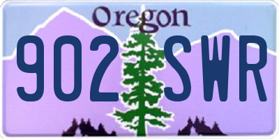OR license plate 902SWR