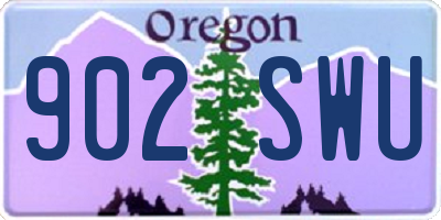 OR license plate 902SWU