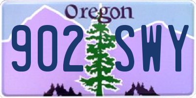 OR license plate 902SWY
