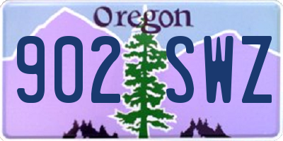 OR license plate 902SWZ
