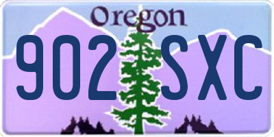 OR license plate 902SXC