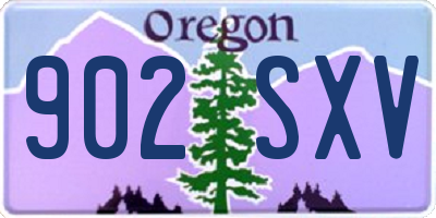 OR license plate 902SXV