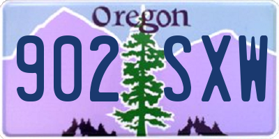 OR license plate 902SXW