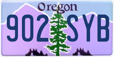 OR license plate 902SYB