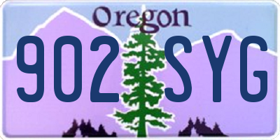 OR license plate 902SYG