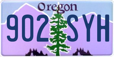 OR license plate 902SYH
