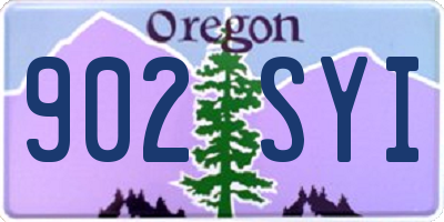OR license plate 902SYI