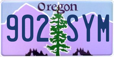OR license plate 902SYM