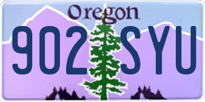 OR license plate 902SYU