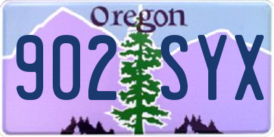 OR license plate 902SYX