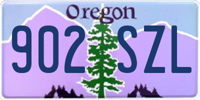 OR license plate 902SZL
