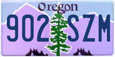 OR license plate 902SZM