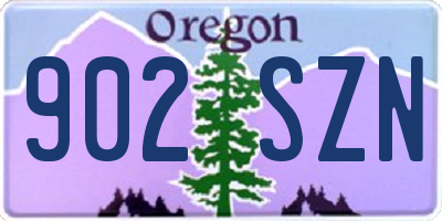 OR license plate 902SZN