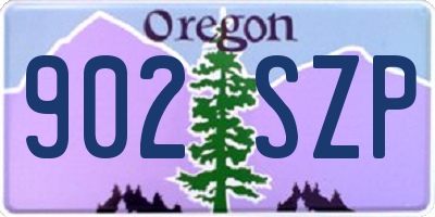 OR license plate 902SZP