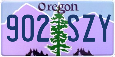 OR license plate 902SZY