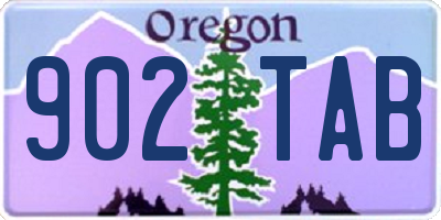 OR license plate 902TAB