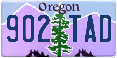 OR license plate 902TAD