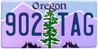 OR license plate 902TAG