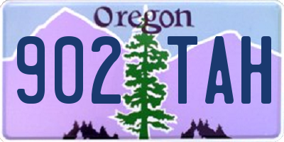OR license plate 902TAH