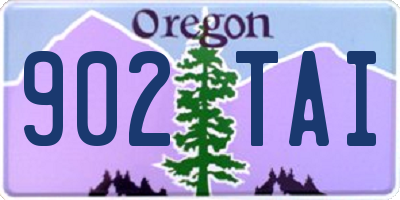 OR license plate 902TAI