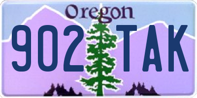 OR license plate 902TAK