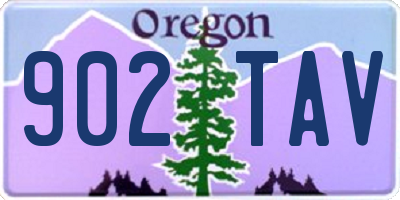 OR license plate 902TAV