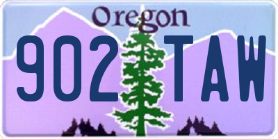 OR license plate 902TAW