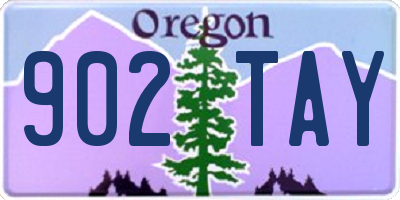 OR license plate 902TAY