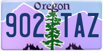 OR license plate 902TAZ