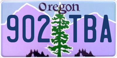 OR license plate 902TBA