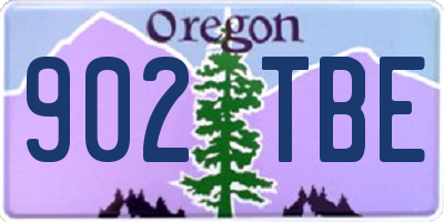 OR license plate 902TBE