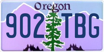 OR license plate 902TBG