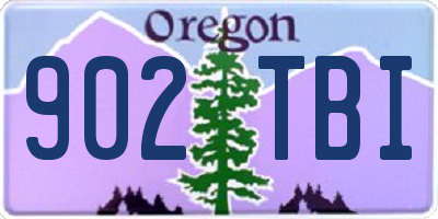 OR license plate 902TBI